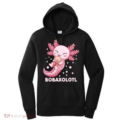 Funny Bobaxolotl Boba Tea Bubble Milk Kawaii Axolotl Anime Women's Hoodie