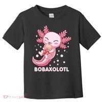 Funny Bobaxolotl Boba Tea Bubble Milk Kawaii Axolotl Anime Toddler T-Shirt thumb 0