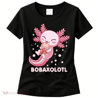 Funny Bobaxolotl Boba Tea Bubble Milk Kawaii Axolotl Anime Women's T-Shirt