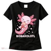 Funny Bobaxolotl Boba Tea Bubble Milk Kawaii Axolotl Anime Women's T-Shirt thumb 0