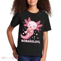 Funny Bobaxolotl Boba Tea Bubble Milk Kawaii Axolotl Anime Kids T-Shirt thumb 2