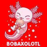 Funny Bobaxolotl Boba Tea Bubble Milk Kawaii Axolotl Anime Santa Hat thumb 1