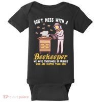 Funny Beekeeper Beekeeping Supplies Honey Bees Beehive Baby Bodysuit thumb 0