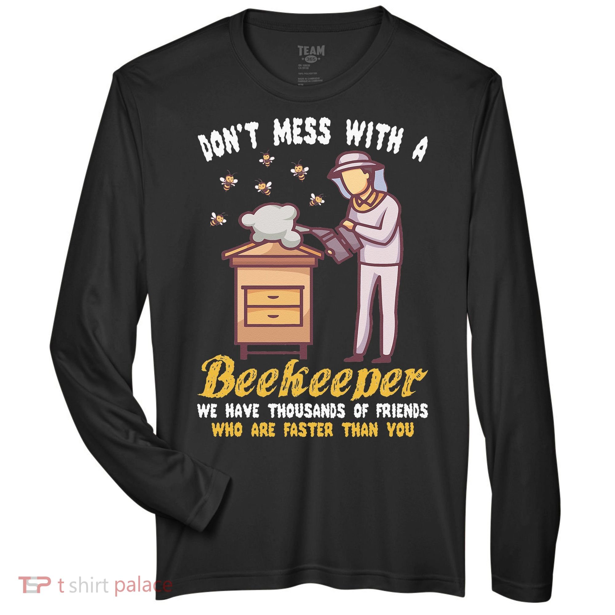 Funny Beekeeper Beekeeping Supplies Honey Bees Beehive Zone Performance Long-Sleeve T-Shirt