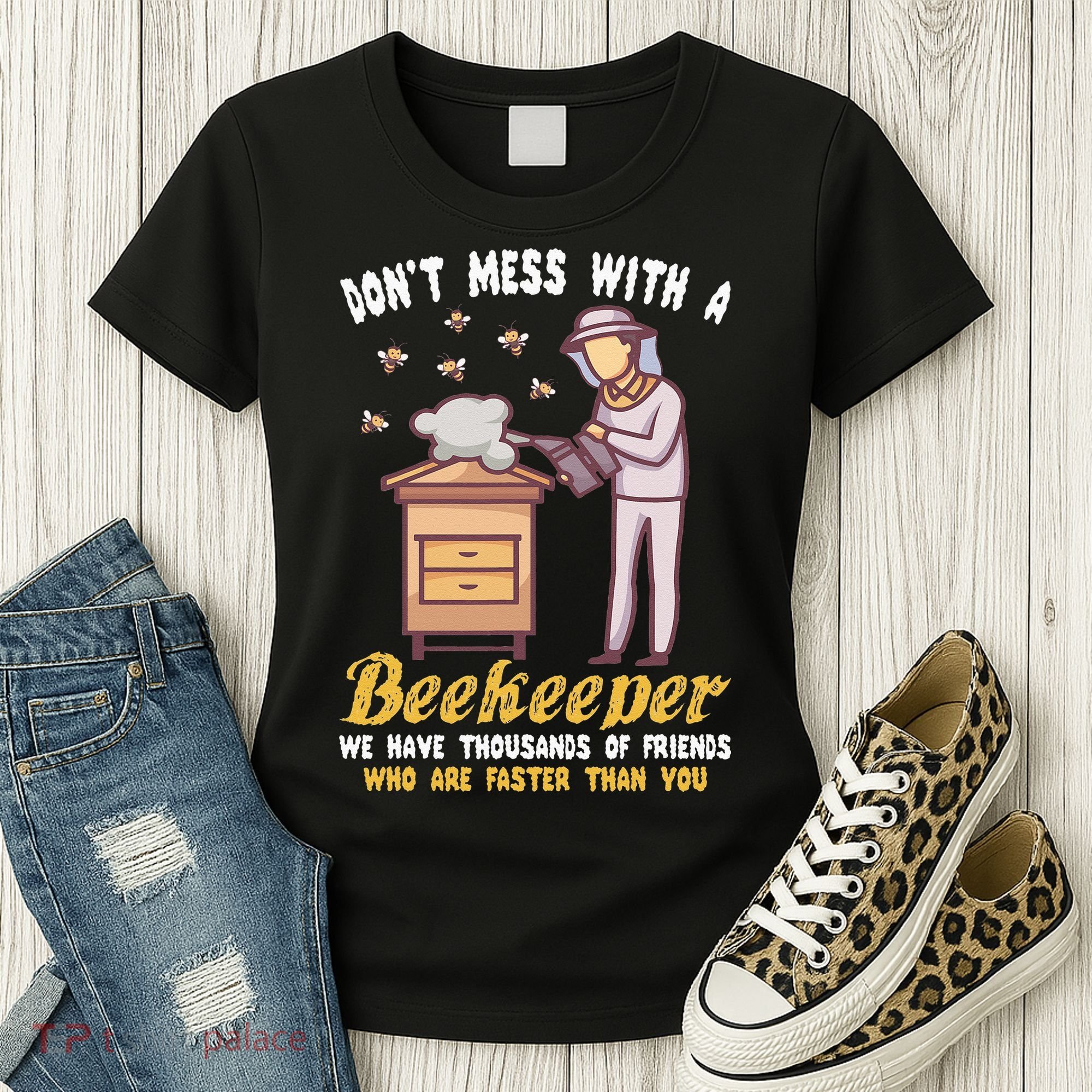 Funny Beekeeper Beekeeping Supplies Honey Bees Beehive Women's T-Shirt