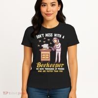 Funny Beekeeper Beekeeping Supplies Honey Bees Beehive Women's T-Shirt thumb 4