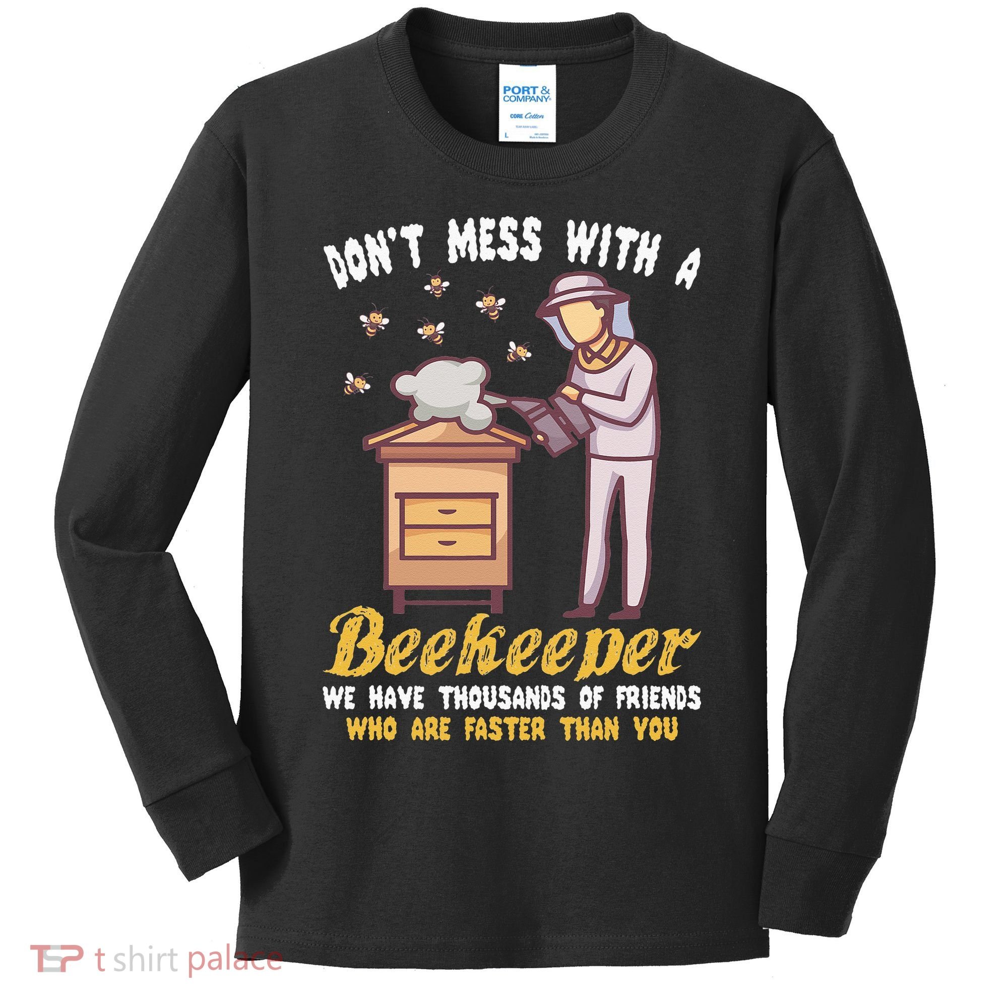 Funny Beekeeper Beekeeping Supplies Honey Bees Beehive Kids Long Sleeve Shirt