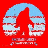 Funny Bigfoot Believe Prostate Cancer Awareness Blue Ribbon Santa Hat thumb 1