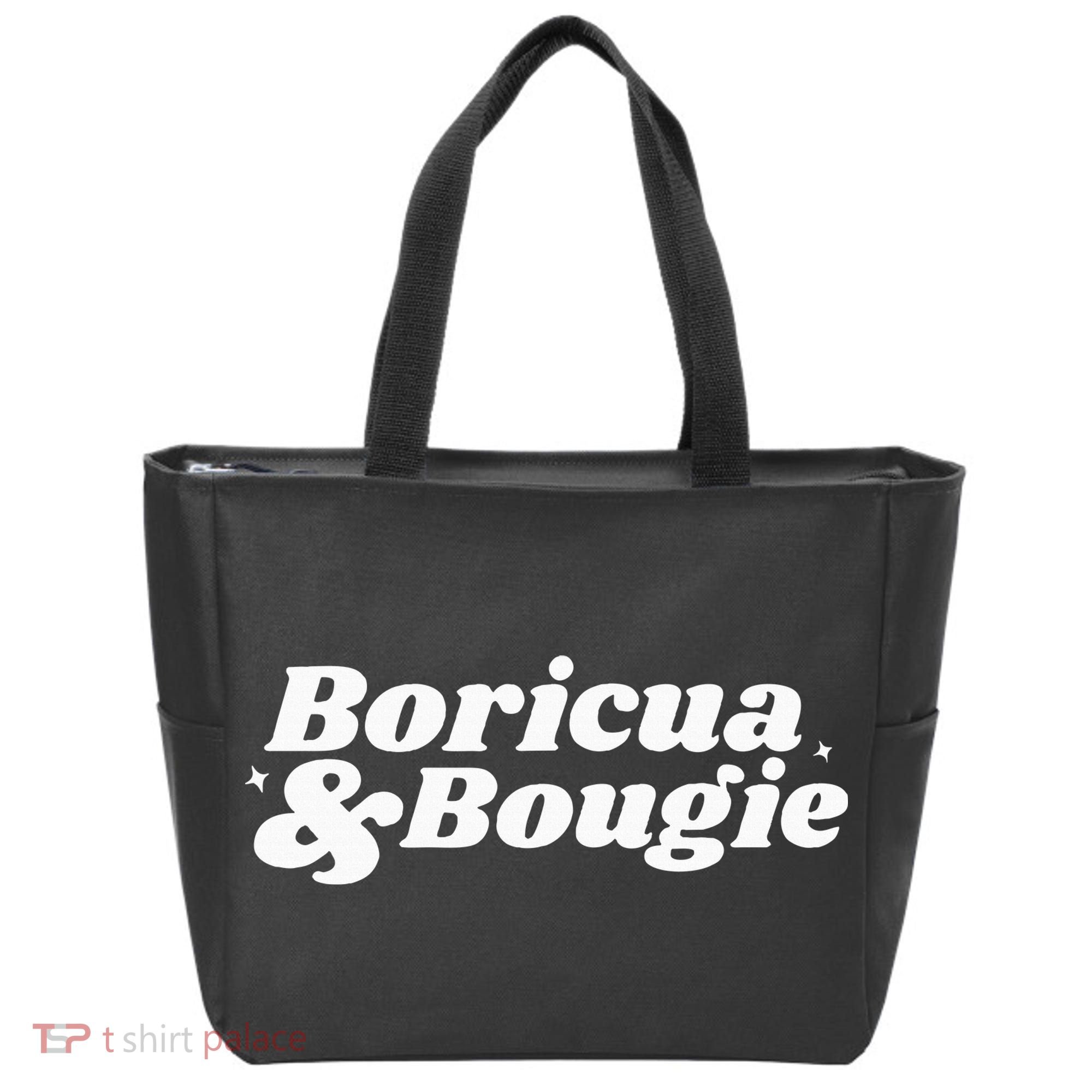 Funny Boricua & Bougie Apparel Tote Bag