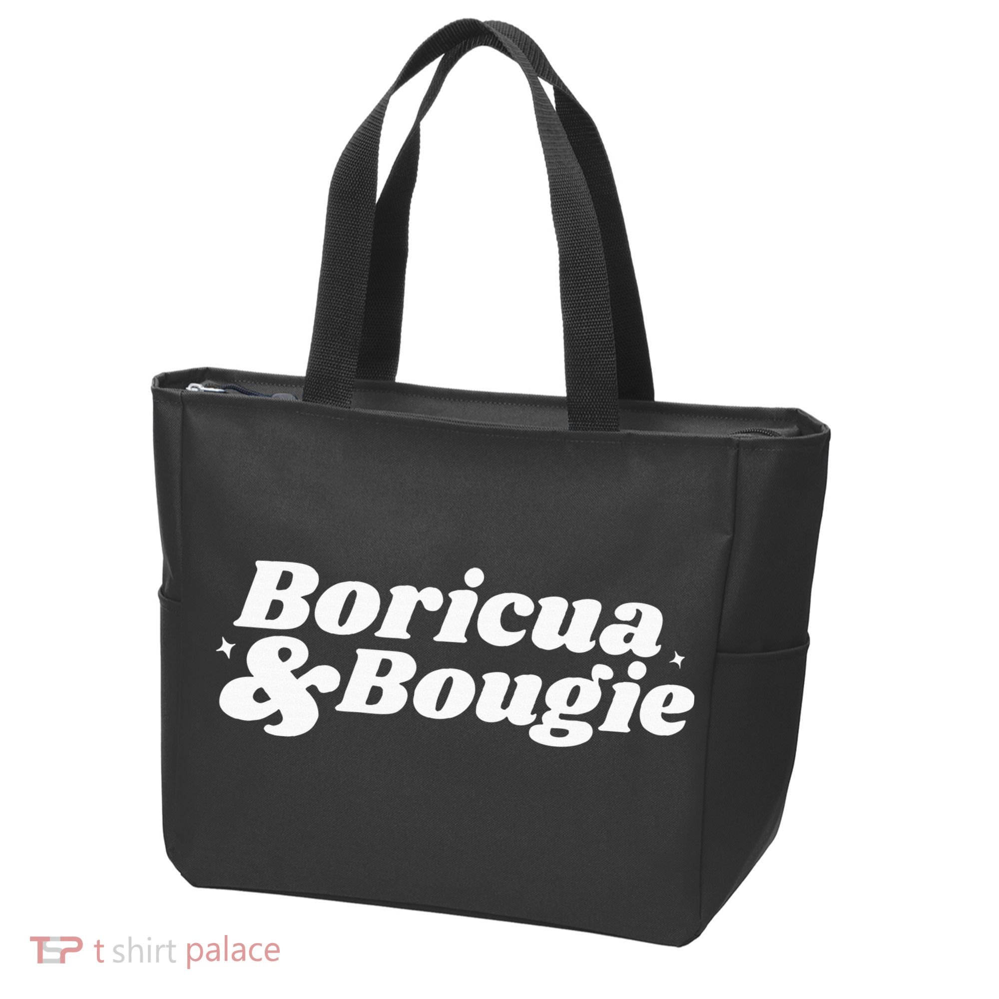 Funny Boricua & Bougie Apparel Tote Bag