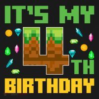 Funny Birthday Boy ItS My 4th Birthday Video Game Pixel Backpack thumb 2