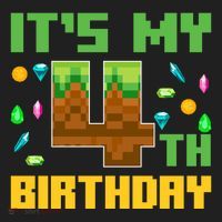 Funny Birthday Boy ItS My 4th Birthday Video Game Pixel Tumbler thumb 3