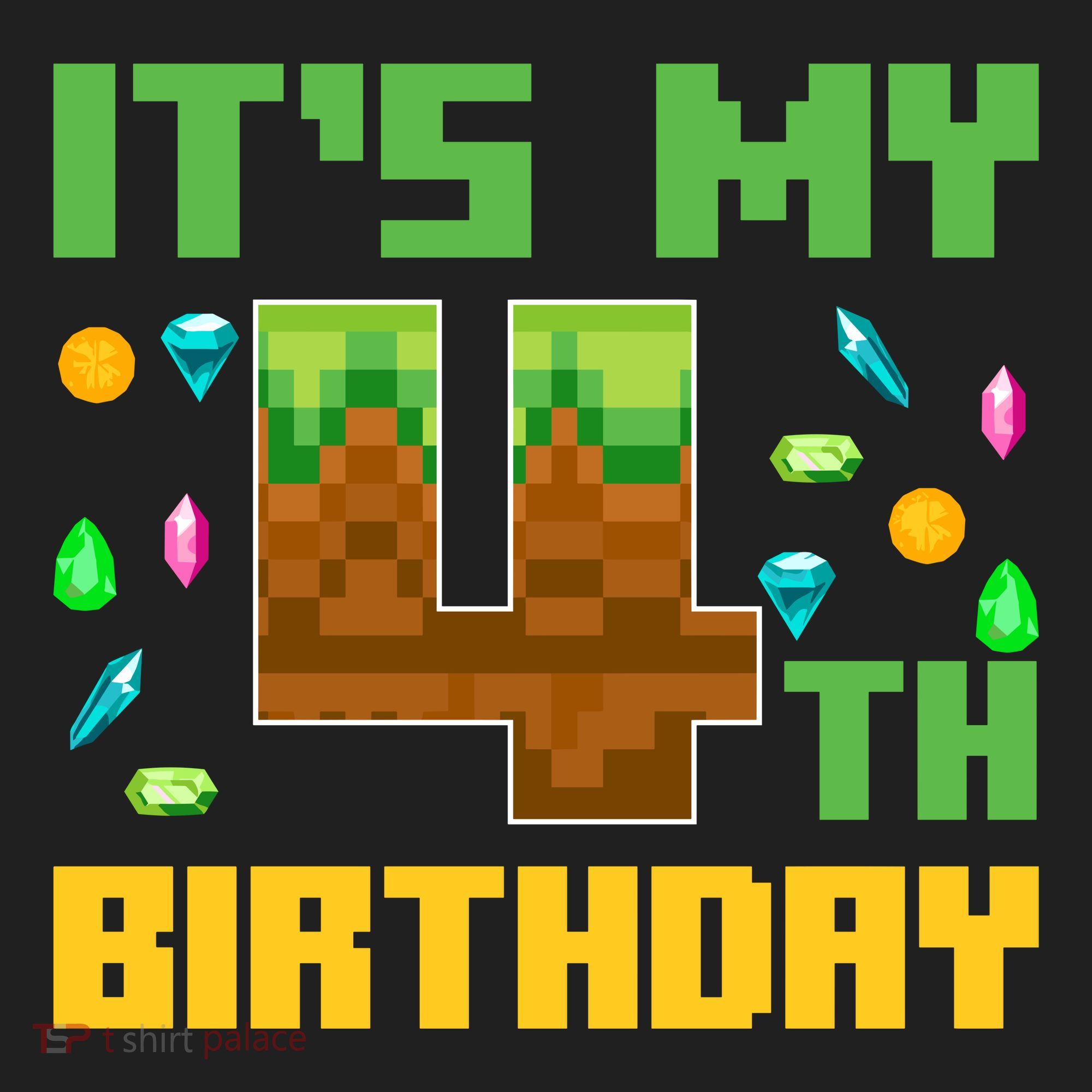 Funny Birthday Boy ItS My 4th Birthday Video Game Pixel Tumbler