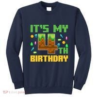 Funny Birthday Boy ItS My 4th Birthday Video Game Pixel Sweatshirt thumb 0