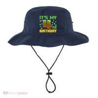 Funny Birthday Boy ItS My 4th Birthday Video Game Pixel Bucket Hat thumb 0