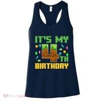Funny Birthday Boy ItS My 4th Birthday Video Game Pixel Women's Tank Top thumb 0