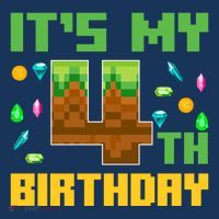 Funny Birthday Boy ItS My 4th Birthday Video Game Pixel Baby Bodysuit thumb 2