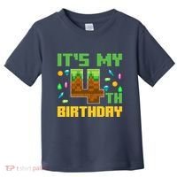 Funny Birthday Boy ItS My 4th Birthday Video Game Pixel Toddler T-Shirt thumb 0
