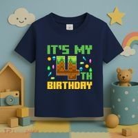 Funny Birthday Boy ItS My 4th Birthday Video Game Pixel Toddler T-Shirt thumb 3