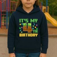 Funny Birthday Boy ItS My 4th Birthday Video Game Pixel Kids Hoodie thumb 3