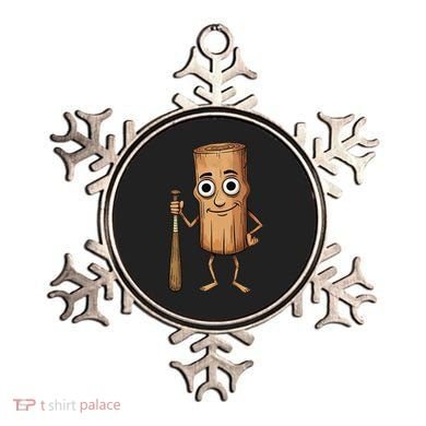 Funny Baseball Bat Wood Log Meme Brainrot Italian Ornament