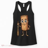 Funny Baseball Bat Wood Log Meme Brainrot Italian Women's Tank Top thumb 0