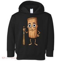 Funny Baseball Bat Wood Log Meme Brainrot Italian Toddler Hoodie thumb 0