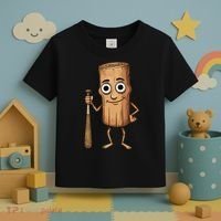 Funny Baseball Bat Wood Log Meme Brainrot Italian Toddler T-Shirt thumb 3
