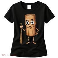 Funny Baseball Bat Wood Log Meme Brainrot Italian Women's T-Shirt thumb 0