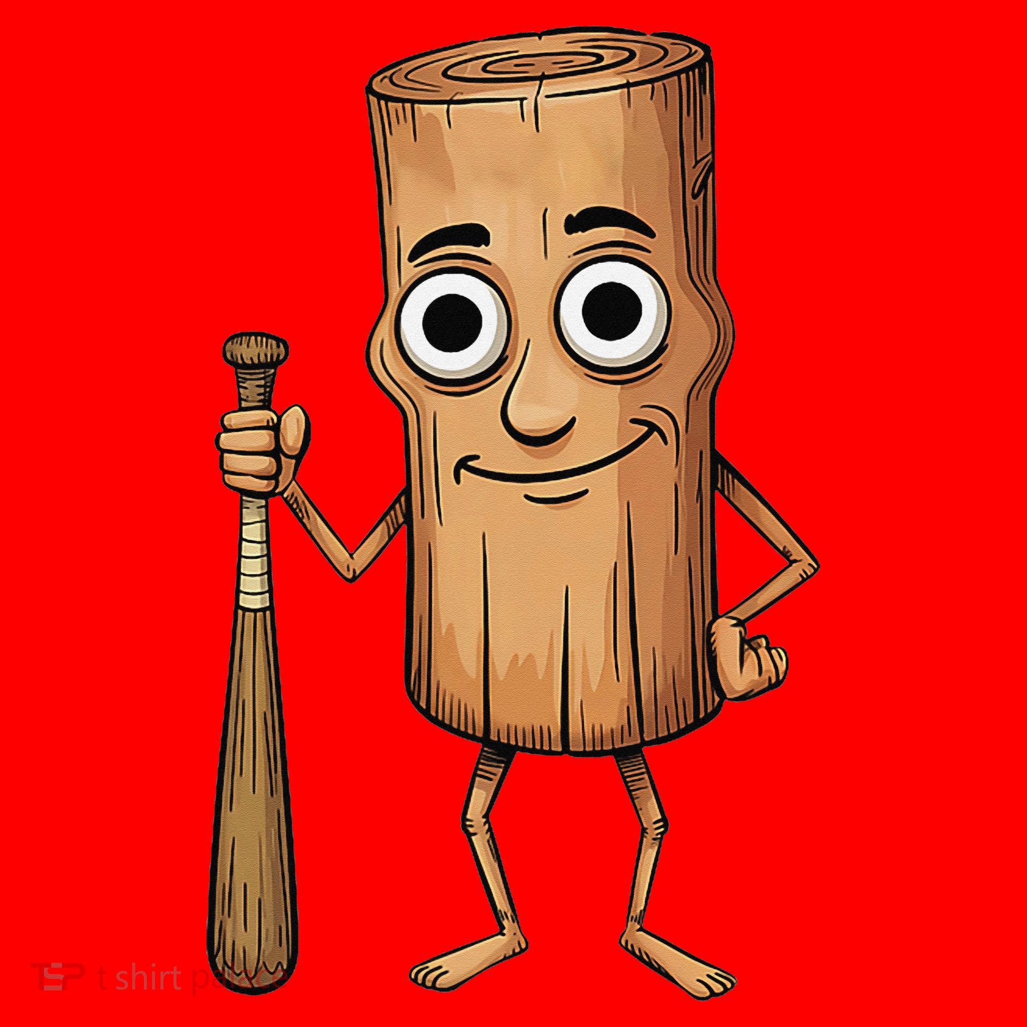 Funny Baseball Bat Wood Log Meme Brainrot Italian Santa Hat