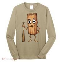 Funny Baseball Bat Wood Log Meme Brainrot Italian Long Sleeve Shirt thumb 0