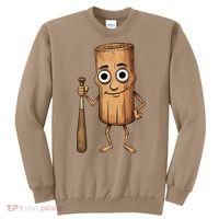 Funny Baseball Bat Wood Log Meme Brainrot Italian Sweatshirt thumb 0