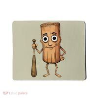Funny Baseball Bat Wood Log Meme Brainrot Italian Mousepad thumb 0