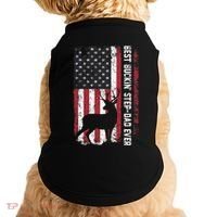 Flag Best Buckin' Step-Dad Ever Deer Hunting Father's Day Doggie Tank thumb 0