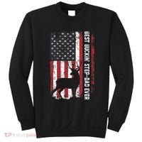 Flag Best Buckin' Step-Dad Ever Deer Hunting Father's Day Sweatshirt thumb 0