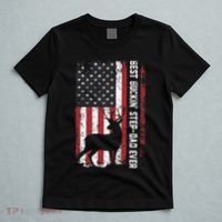 Flag Best Buckin' Step-Dad Ever Deer Hunting Father's Day T-Shirt thumb 5