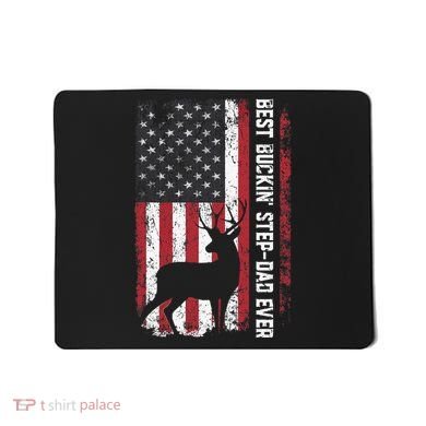 Flag Best Buckin' Step-Dad Ever Deer Hunting Father's Day Mousepad