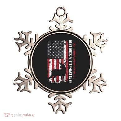 Flag Best Buckin' Step-Dad Ever Deer Hunting Father's Day Ornament