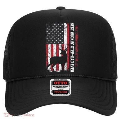 Flag Best Buckin' Step-Dad Ever Deer Hunting Father's Day Hat