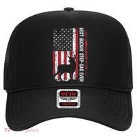 Flag Best Buckin' Step-Dad Ever Deer Hunting Father's Day Hat thumb 0
