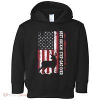 Flag Best Buckin' Step-Dad Ever Deer Hunting Father's Day Toddler Hoodie thumb 0