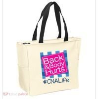 Funny Back Body Hurts Tee Quote CNA Nurse Life Tote Bag thumb 2
