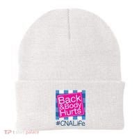 Funny Back Body Hurts Tee Quote CNA Nurse Life Beanie thumb 0