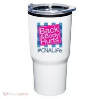 Funny Back Body Hurts Tee Quote CNA Nurse Life Tumbler thumb 0