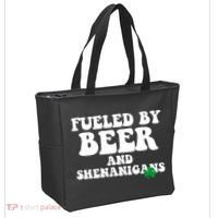 Fueled By Beer And Shenanigans St Patricks Day Tote Bag thumb 2