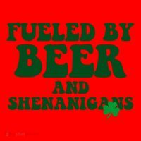 Fueled By Beer And Shenanigans St Patricks Day Santa Hat thumb 1