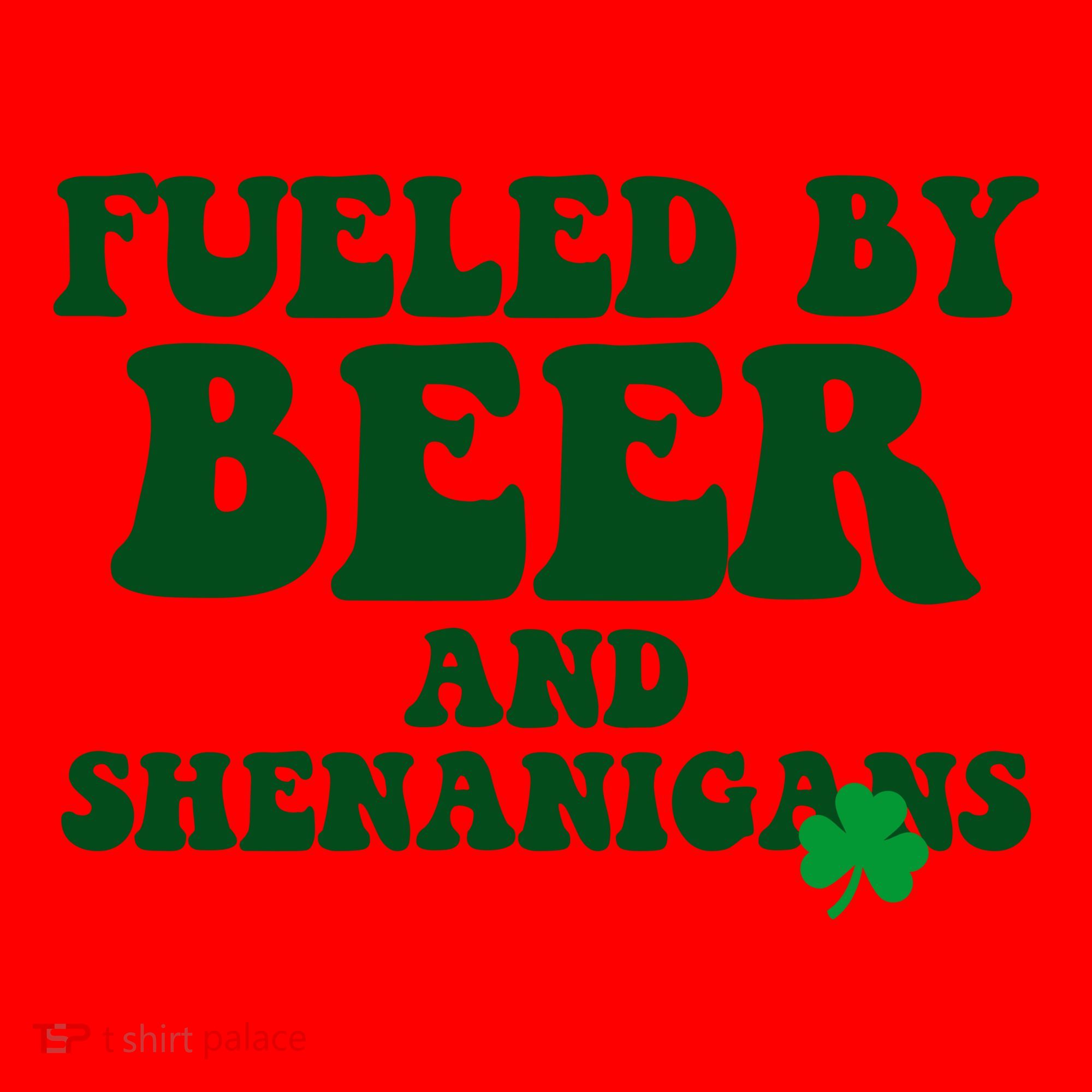 Fueled By Beer And Shenanigans St Patricks Day Santa Hat