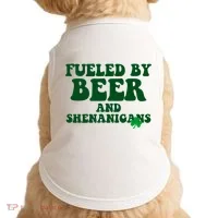 Fueled By Beer And Shenanigans St Patricks Day Doggie Tank thumb 0