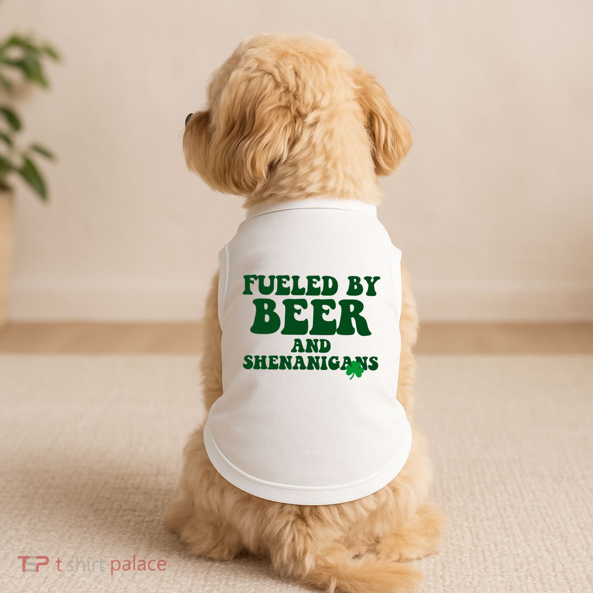 Fueled By Beer And Shenanigans St Patricks Day Doggie Tank