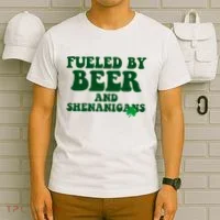 Fueled By Beer And Shenanigans St Patricks Day T-Shirt thumb 6